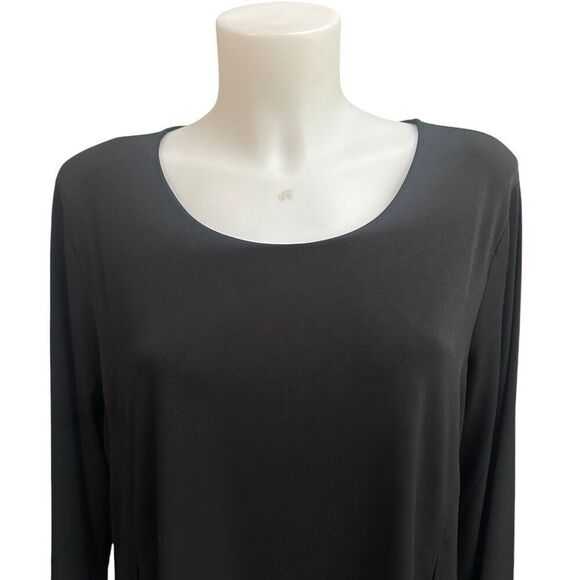 Chico’s Apparel Irene Lace up LS Top Solid Black size 2‎ NEW! Large srp $65 - Picture 5 of 8